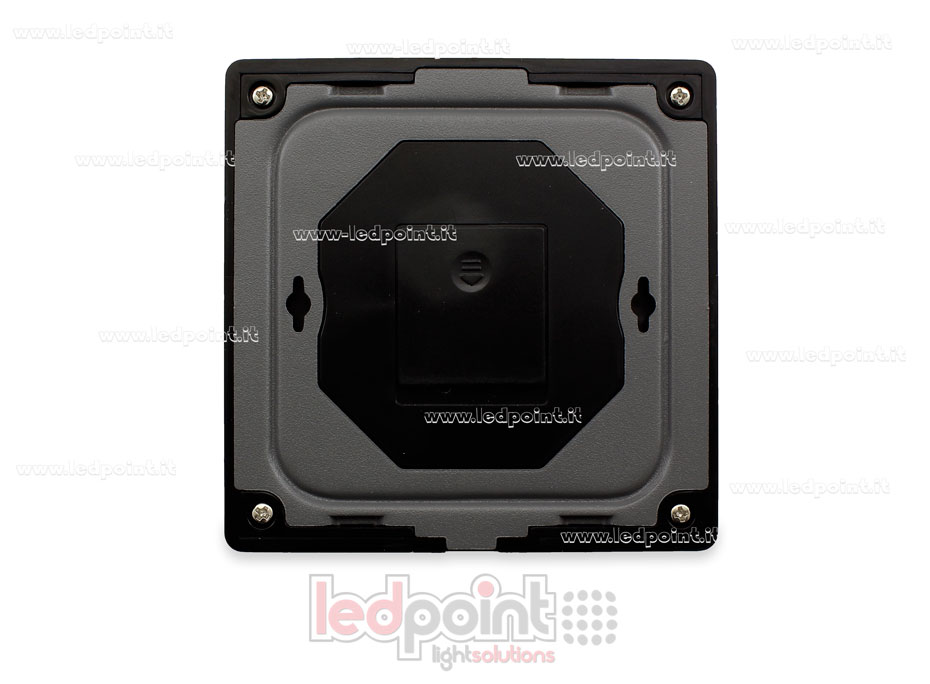 Télécommande murale slim RGB/RGBW, à piles, noire, 4 zones RF2.4G Télécommande murale slim RGB/RGBW, à piles, noire, 4 zones RF2.4G