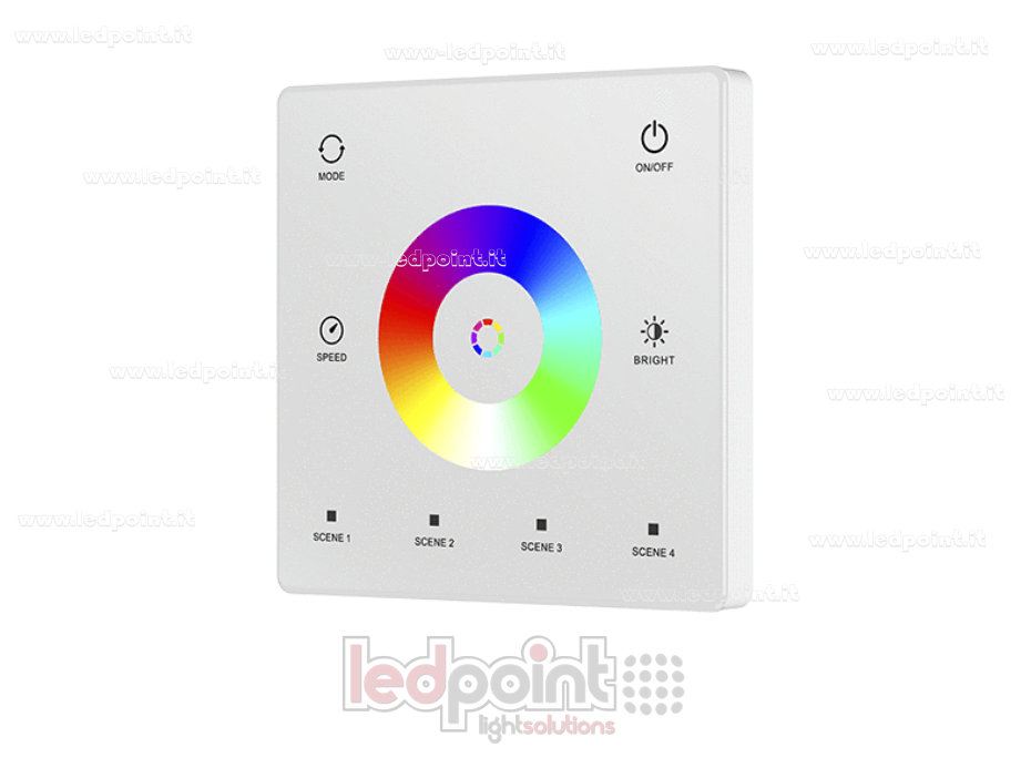 Télécommande murale SPI RF RGB, RGBW, à piles, blanche, 3 V CC, RF 2,4 GHz