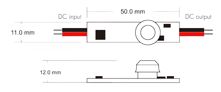 Détecteur de mouvement PIR on/off pour installation sur profilé, 12-24V, 1ch 3A Détecteur de mouvement PIR on/off pour installation sur profilé, 12-24V, 1ch 3A
