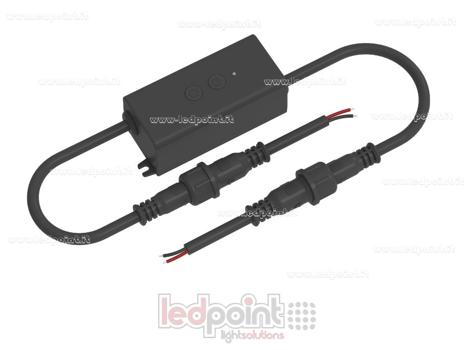 Mini-contrôleur LED RF pour la gradation, IP67, 12/24 V, 1 canal, 3 A/canal