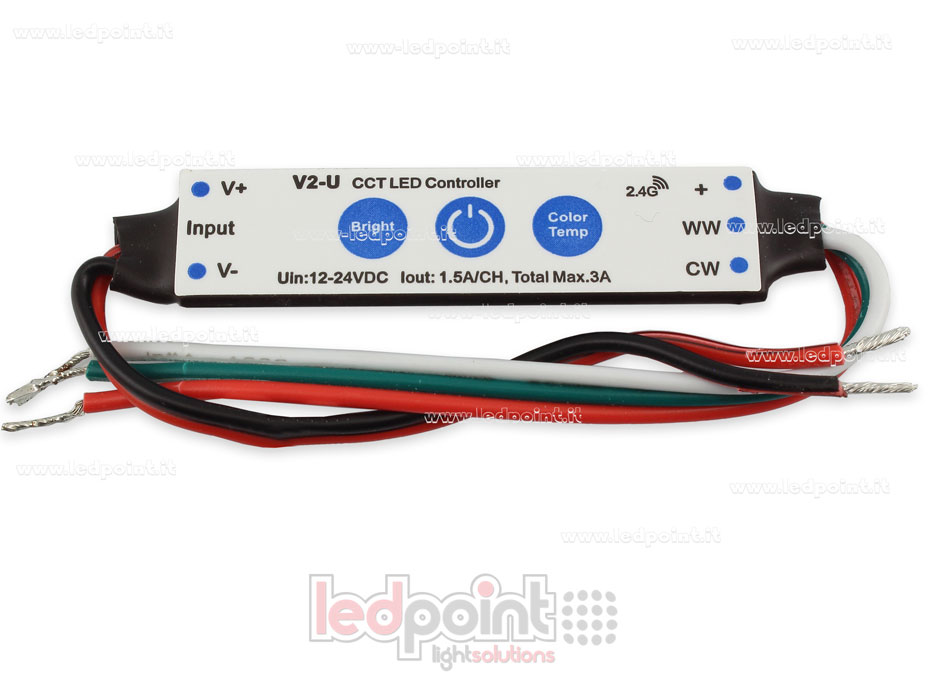 Récepteur controller mini CCT 12/24V, 2ch 1.5A/CH Récepteur controller mini CCT 12/24V, 2ch 1.5A/CH