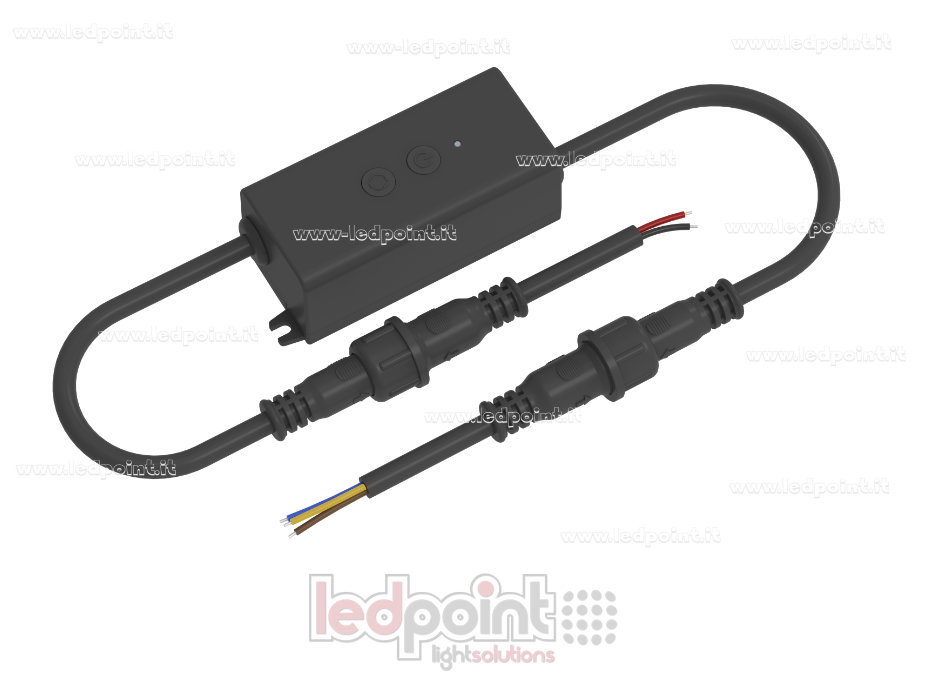 Mini-contrôleur LED RF CCT, IP67, 12/24 V, 3 A*2 canaux, RF 2,4 GHz