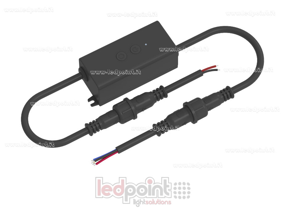 Récepteur contrôleur RGBW IP67 étanche 12/24 V, 4 canaux*1 A, RF 2,4 G Récepteur contrôleur RGBW IP67 étanche 12/24 V, 4 canaux*1 A, RF 2,4 G
