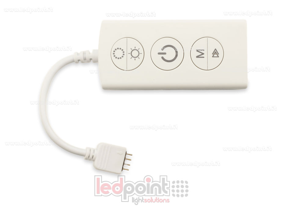 Récepteur variateur RGB avec 3 boutons 5/24V, 1ch*5A, Tuya App et 2.4G RF