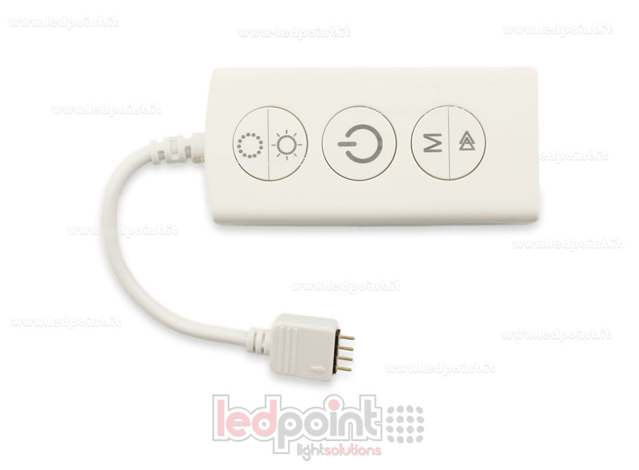 Récepteur variateur RGB avec 3 boutons 5/24V, 1ch*5A, RF 2.4G Récepteur variateur RGB avec 3 boutons 5/24V, 1ch*5A, RF 2.4G