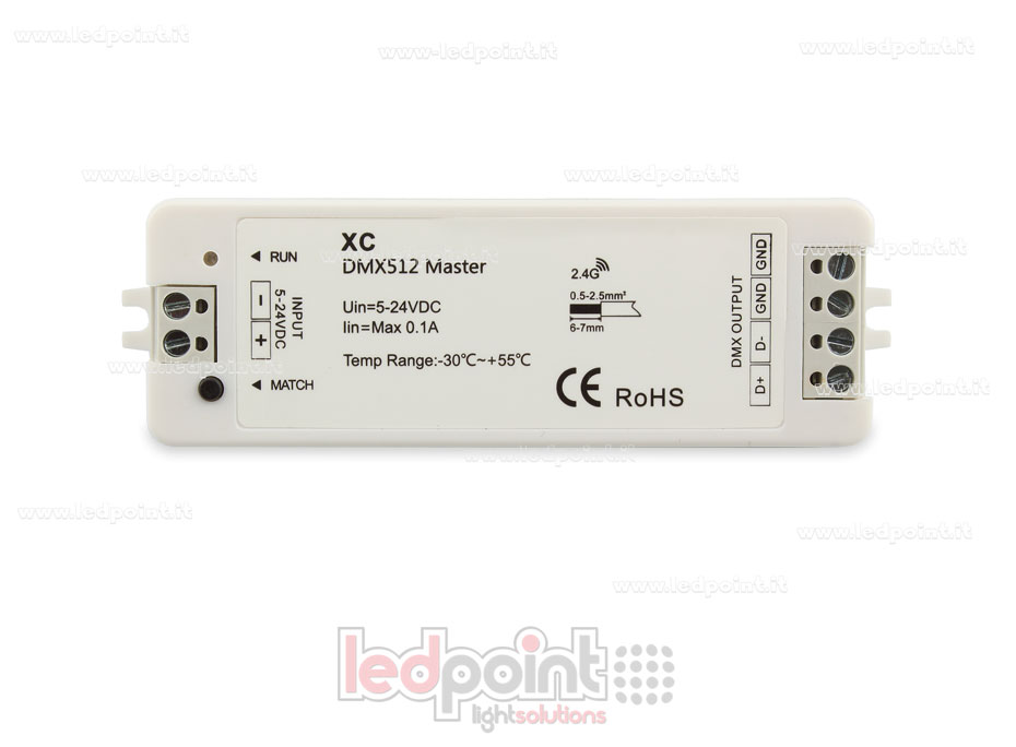 Recepteur contrôleur master DMX RGBW, RF 2.4G Recepteur contrôleur master DMX RGBW, RF 2.4G