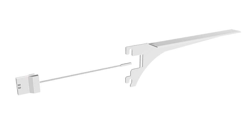 Paire de supports d'étagère blancs