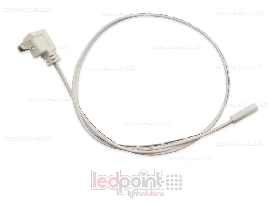 Connecteur blanc pour rail électrifié extérieur 70cm Connecteur blanc pour rail électrifié extérieur 70cm