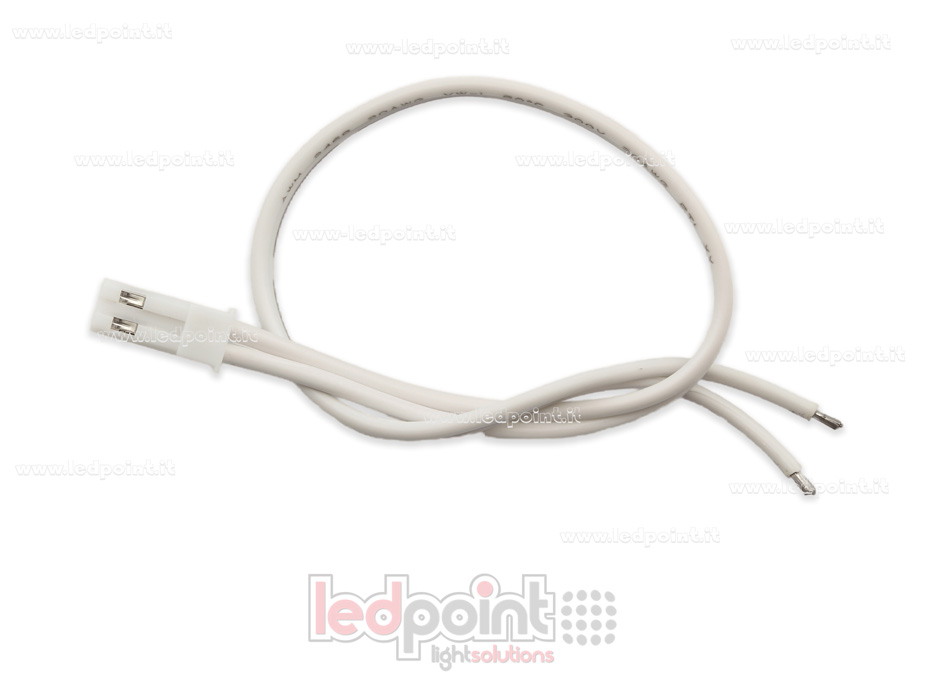 Connecteur blanc pour rail électrifié extérieur 70cm Connecteur blanc pour rail électrifié extérieur 70cm