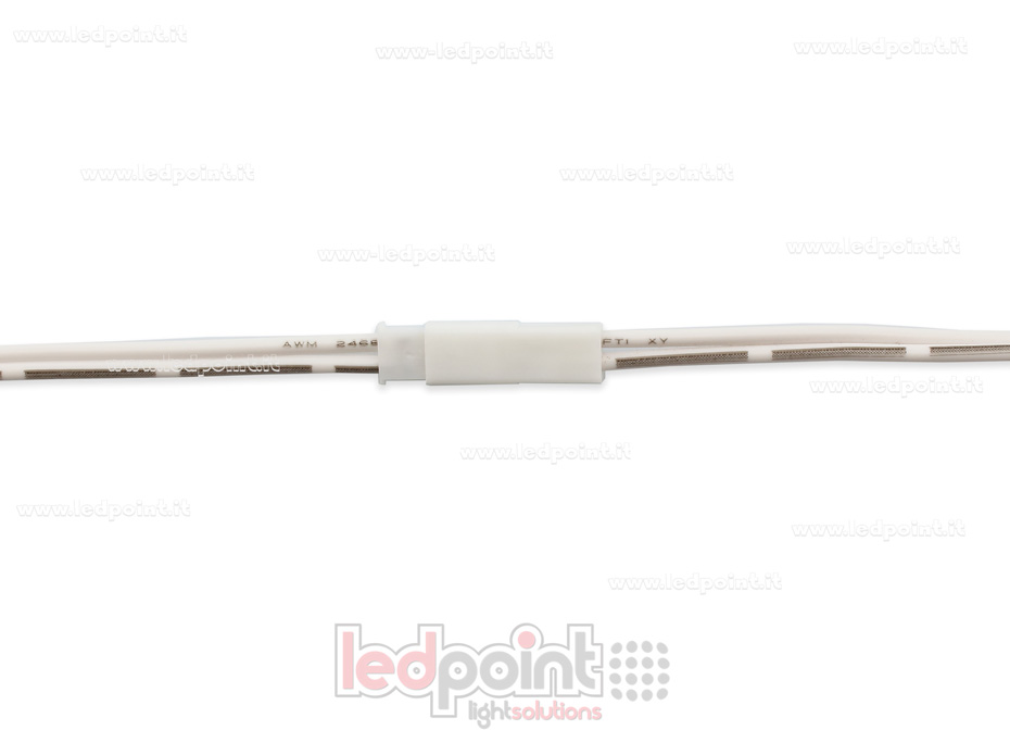 Connecteur blanc pour rail électrifié extérieur 70cm Connecteur blanc pour rail électrifié extérieur 70cm