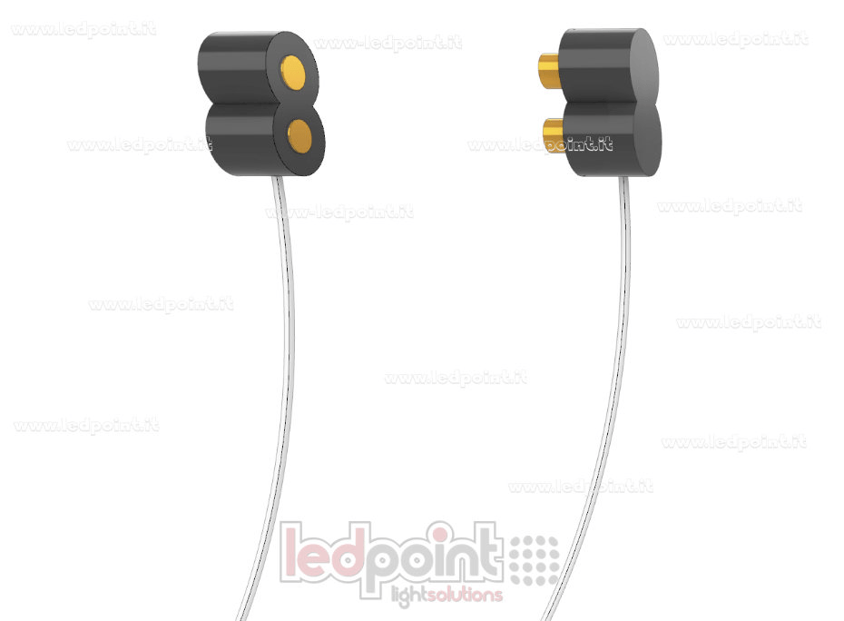 Paire de connecteurs mobiles ou rail électrifié, 50 cm chacun 