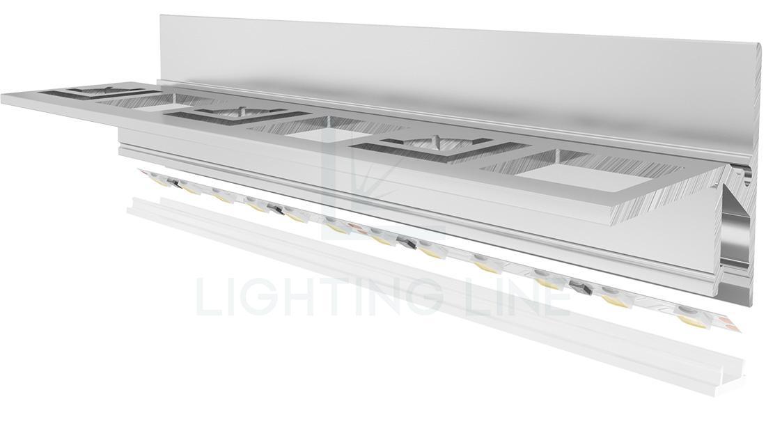 Profilé en aluminium pour rubans led PR-ST01-02-S2