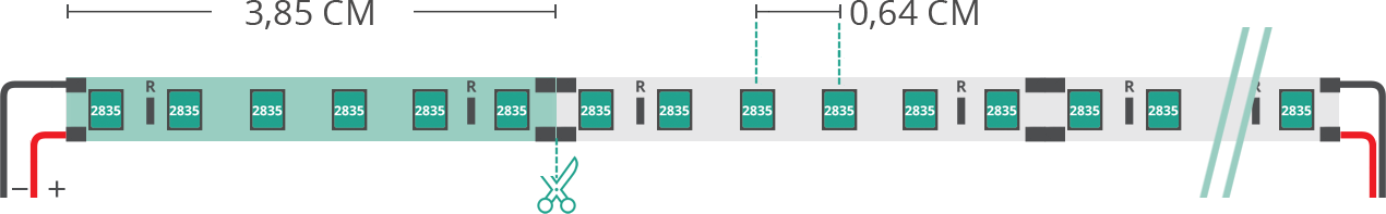 Aperçu technique du ruban led 2835 24V IP20 3000K 3step 156led/m Aperçu technique du ruban led 2835 24V IP20 3000K 3step 156led/m