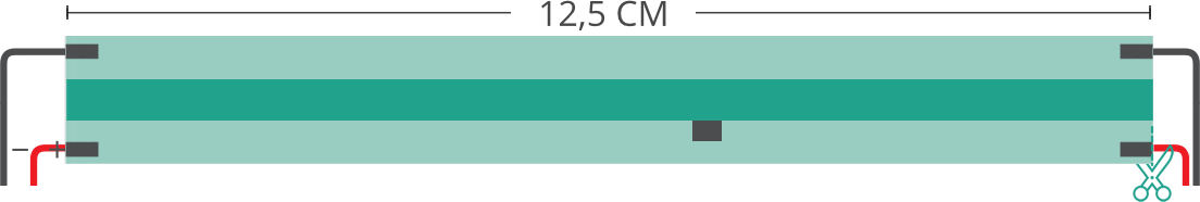 Aperçu technique du ruban led COB 230V IP65 4000K 296led/m