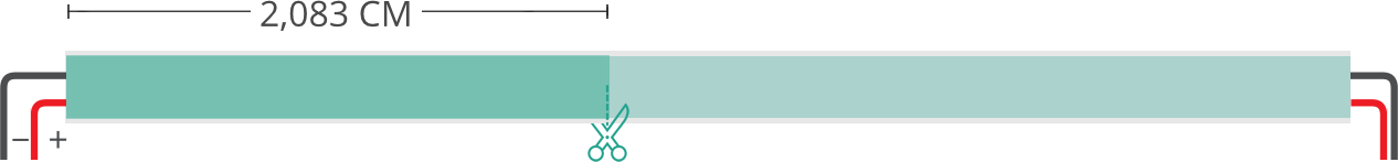 Aperçu technique du ruban led COB 12V IP20 3000K 384led/m