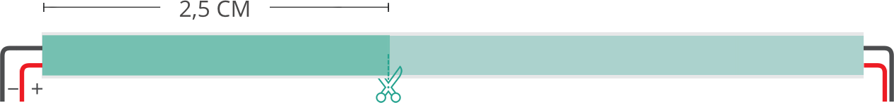 Aperçu technique du ruban led COB 24V IP67 4000K 480led/m