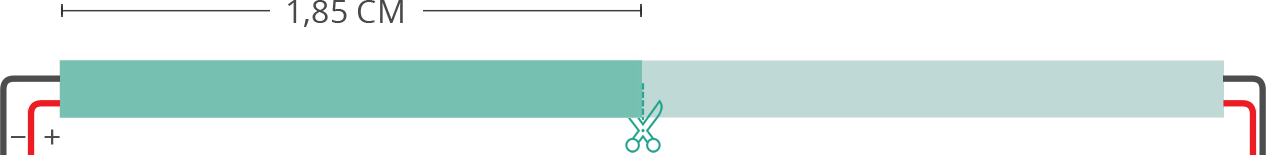 Aperçu technique du ruban led COB 12V IP65 6000K 486led/m