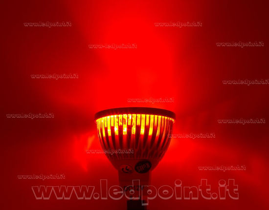 Image de Spot encastré 4x1W 12V AC/DC avec culot  MR16 (GU5.3), lumière rouge