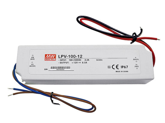 Image de Transformateur 100W 12V IP67 Mean Well