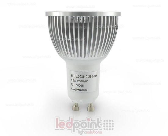 Image de Spot encastré LED COB 5,5W blanc chaud 2800-3000K, GU10 culot