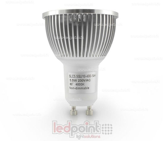 Image de Spot encastré LED COB 5,5W blanc 4000-4500K, GU10 culot