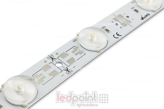 Image de Bande Led avec lentille 1100mm 5800-6250K 22led 2835 24V 15W