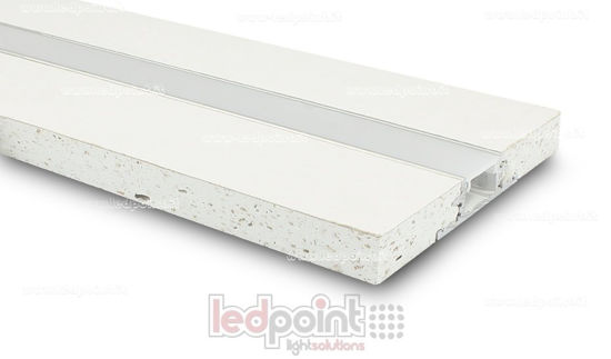 Image de Profilé en aluminium avec placoplâtre 44x12mm, 2 mètres
