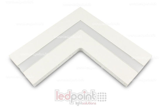 Image de Raccord L pour le profil en aluminium avec placoplâtre 44x12mm