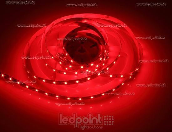Image de Ruban led rouge 5m 60leds/m 2835 24V 14,4W/m