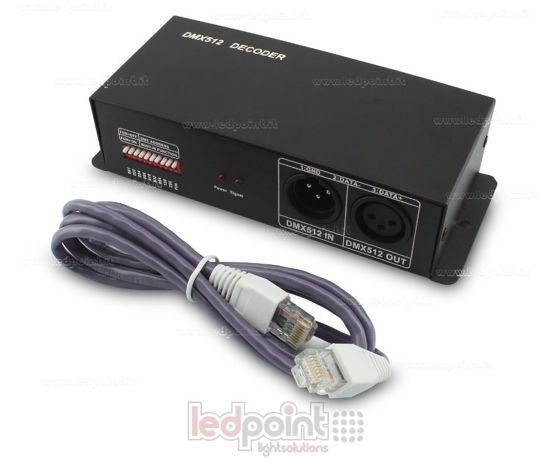 Image de DMX 512 décodeur, 4 canaux 4A chacun, tension 12-24V DC