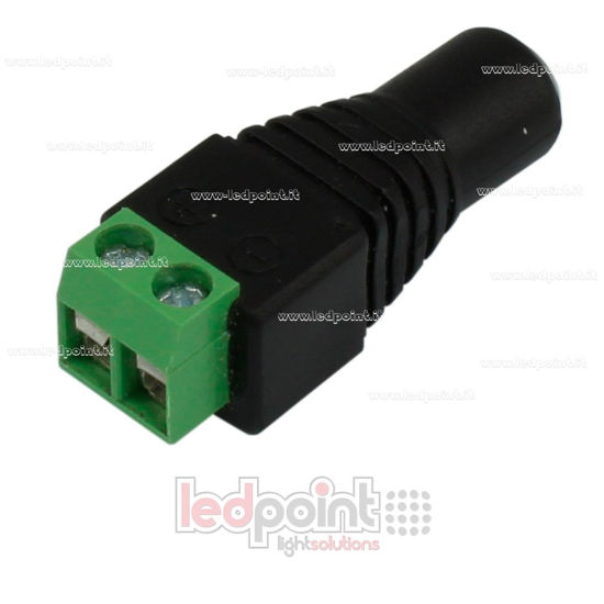 Image de Connecteur d'alimentation 2.5mm x 2.1mm femelle DC vers broche à visser