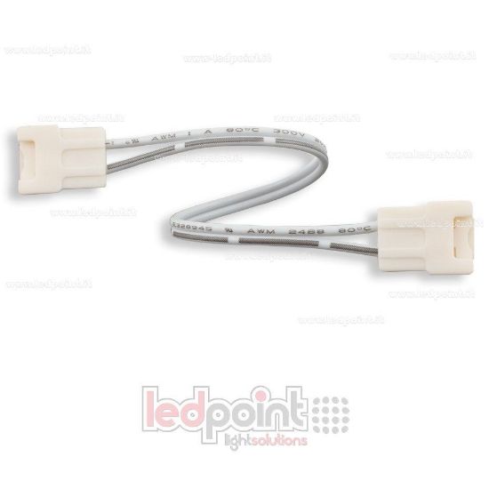 Image de Connecteur double avec cable de 14cm, 20 AWG, pour rubans pour 2835 e 5050 monochromes (PCB 10mm), version réduite