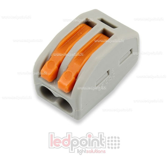 Image de Joint rapide 2 fils à levier pour câbles 22-12 AWG (0,2-3,3 mm2)