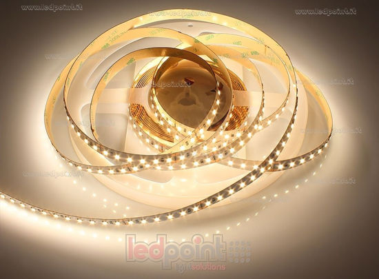 Image de Ruban led blanc chaud 5m 2900-3000K 120leds/m Honglitronic 2835 CRI>90 24V 24W/m