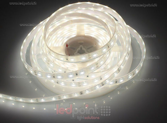 Image de Ruban led 5m blanc naturel 3800-3900K 2835 60led/m IP67 silicone Honglitronic 24V