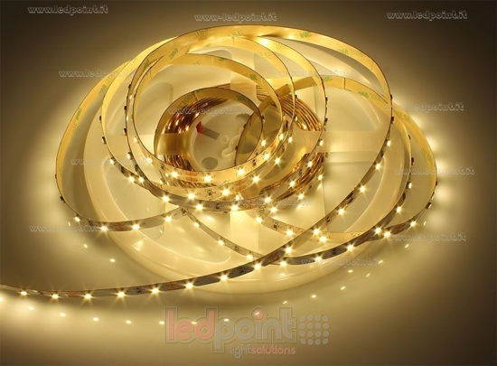 Image de Ruban led Blanc chaud 5m 2900-3100K 60leds/m 3528 12V 4,8W/m