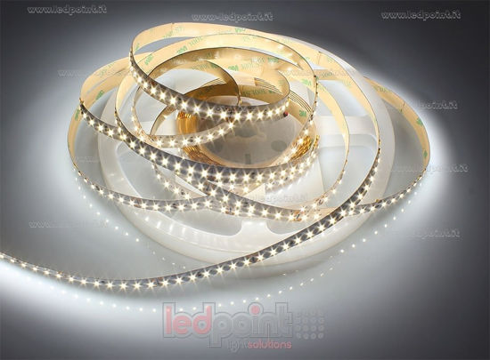 Image de Ruban led blanc 5m 4000-4250K 140leds/m Honglitronic 3014 24V 14,4W/m