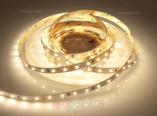 Image de Ruban Led blanc chaud 5m 2900-3000K 2835 60led/m IP65 Parylene Honglitronic 24V 14,4W/m