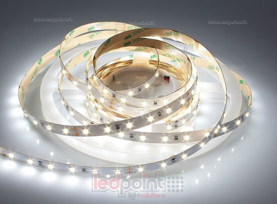 Image de Ruban led blanc 5m 4000-4250K 60leds/m Honglitronic 2835 24V 14,4W/m
