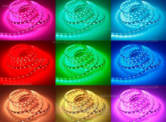 Image de Ruban led RGB 5m 60 leds/m Honglitronic 5050 24V 14,4W/m