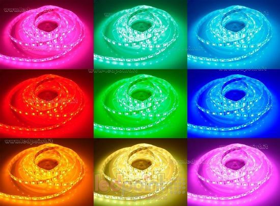 Image de Ruban led RGB 5m 60leds/m IP53 (IP65) Honglitronic 5050 24V