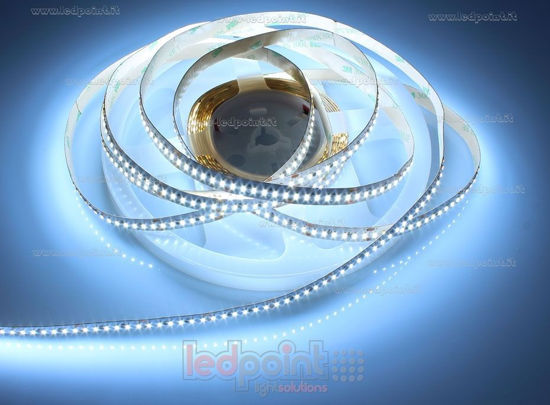 Image de Ruban led blanc froid 5m 6000-6500K 204leds/m Honglitronic 3014 24V 19,2W/m