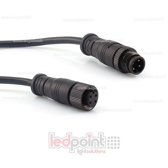 Image de Connecteur imperméable IP66 pour ruban RGB, 4 pins,  22-20 AWG
