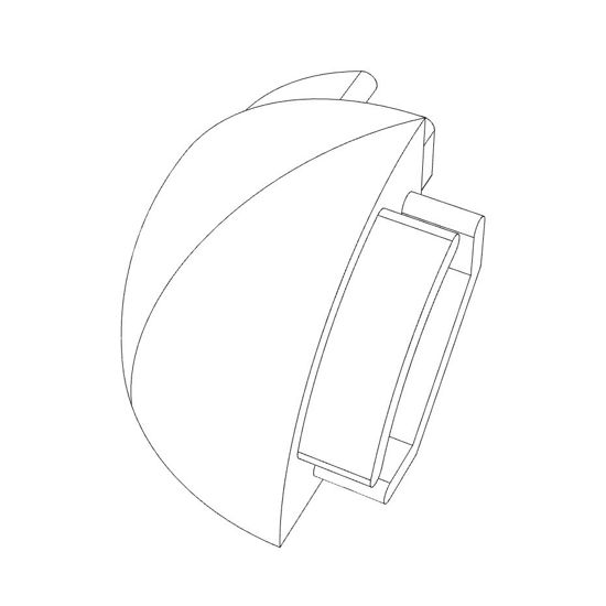 Image de Modèle téléchargeable pour impression 3D d'embout angulaire rond interne pour profilé angulaire AN02-08 et AN03-08