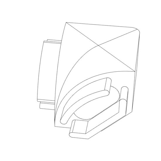 Image de Modèle téléchargeable pour impression 3D d'embout angulaire rond externe pour profilé angulaire AN02-08 et AN03-08