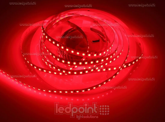 Image de Ruban led rouge 5m 120leds/m 2835 24V 24W/m