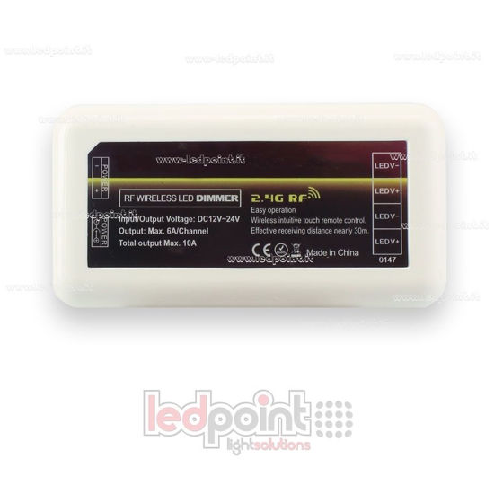 Image de Récepteur variateur RF tactile 4 zones 2.4GHz 12/24V max. 10A