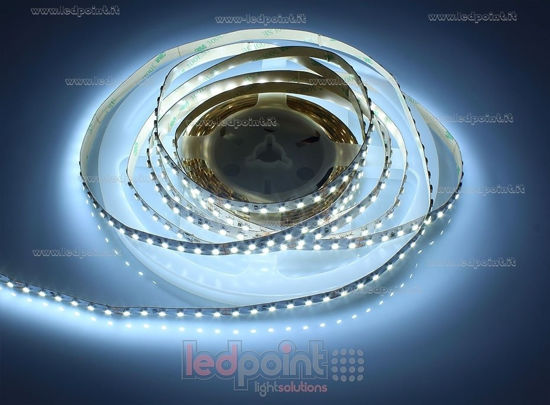 Image de Ruban LED 0,85m blanc froid 6000-6500K 3528 120 led/m 24V 9,6W/m, câble d'alim. 15cm d'un seul côté