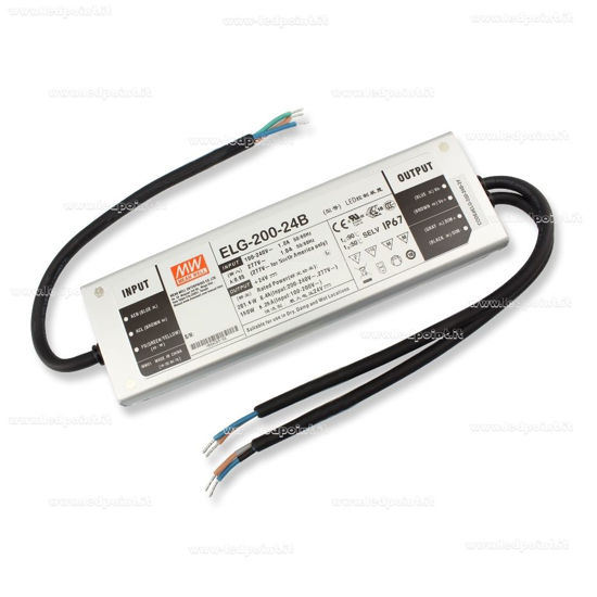 Image de Transformateur 200W 24V avec entrée (0~10Vdc, PWM ou résistance) IP67 Mean Well