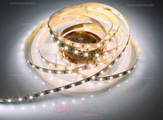 Image de Ruban led blanc naturel 5m 3800-4000K 60leds/m Honglitronic 2835 12V 14,4W/m